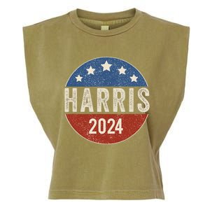 Kamala Harris 2024 For President Campaign Us Flag Garment-Dyed Women's Muscle Tee