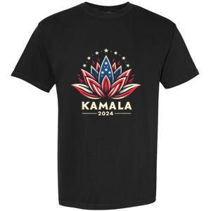 Kamala Harris 2024 Presidential Campaign American Lotus Garment-Dyed Heavyweight T-Shirt