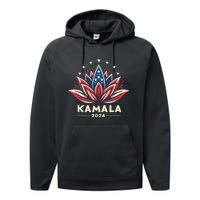 Kamala Harris 2024 Presidential Campaign American Lotus Performance Fleece Hoodie