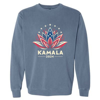 Kamala Harris 2024 Presidential Campaign American Lotus Garment-Dyed Sweatshirt