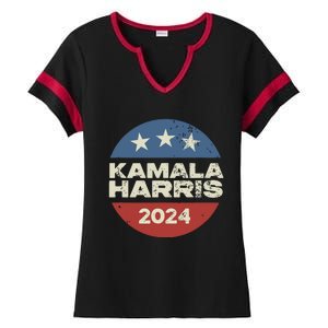 Kamala Harris 2024 For President Campaign Ladies Halftime Notch Neck Tee