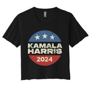 Kamala Harris 2024 For President Campaign Women's Crop Top Tee