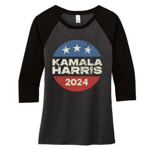 Kamala Harris 2024 For President Campaign Women's Tri-Blend 3/4-Sleeve Raglan Shirt