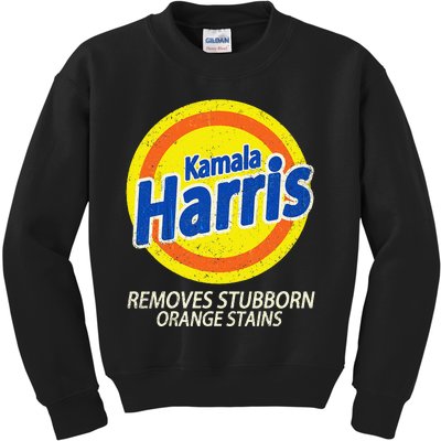 Kamala Harris 2024 Removes Stubborn Orange Stains Funny Kids Sweatshirt