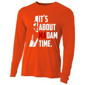 Kamala Harris 2024 ItS About Madam Time President Election Gift Cooling Performance Long Sleeve Crew