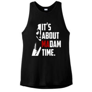 Kamala Harris 2024 ItS About Madam Time President Election Gift Ladies PosiCharge Tri-Blend Wicking Tank