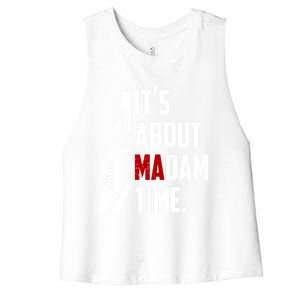 Kamala Harris 2024 ItS About Madam Time President Election Gift Women's Racerback Cropped Tank