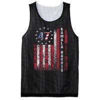 Kamala Harris 2024 For President American Flag Distressed Mesh Reversible Basketball Jersey Tank