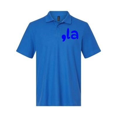 Kamala Harris 2024 President Funny Comma La Democratic Party Gift Softstyle Adult Sport Polo