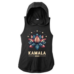 Kamala Harris 2024 Presidential Campaign American Lotus Ladies PosiCharge Tri-Blend Wicking Draft Hoodie Tank