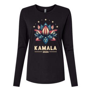 Kamala Harris 2024 Presidential Campaign American Lotus Womens Cotton Relaxed Long Sleeve T-Shirt