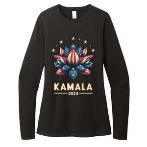 Kamala Harris 2024 Presidential Campaign American Lotus Womens CVC Long Sleeve Shirt