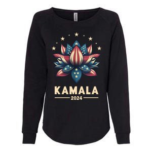 Kamala Harris 2024 Presidential Campaign American Lotus Womens California Wash Sweatshirt