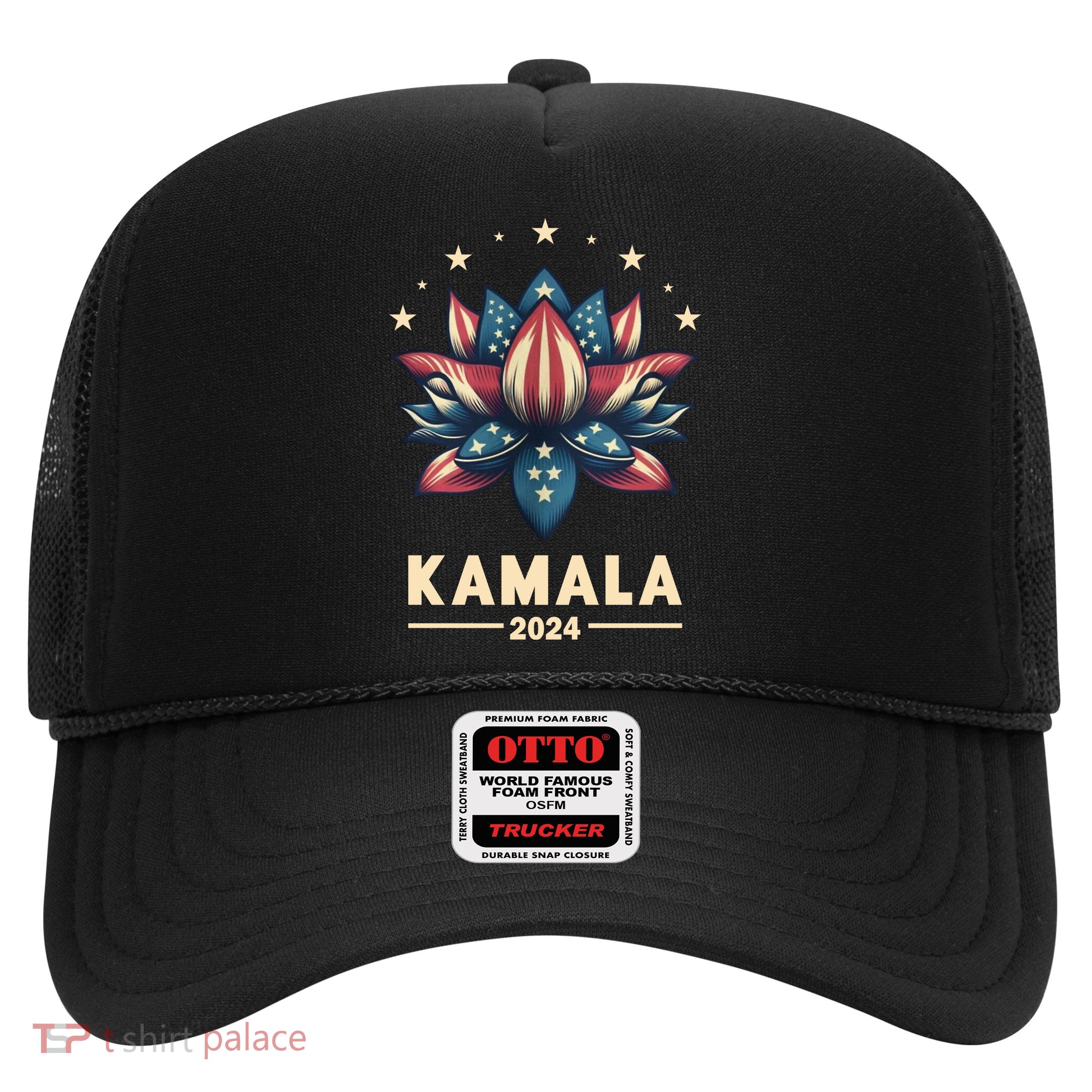 Kamala Harris 2024 Presidential Campaign American Lotus Trucker Hat