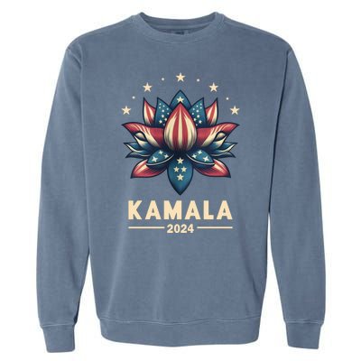 Kamala Harris 2024 Presidential Campaign American Lotus Garment-Dyed Sweatshirt