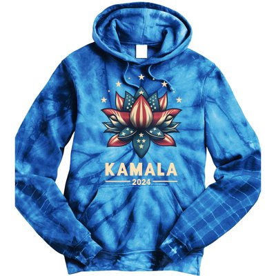 Kamala Harris 2024 Presidential Campaign American Lotus Tie Dye Hoodie