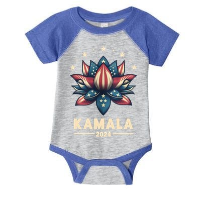 Kamala Harris 2024 Presidential Campaign American Lotus Infant Baby Jersey Bodysuit