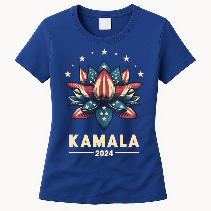 Kamala Harris 2024 Presidential Campaign American Lotus Women's T-Shirt