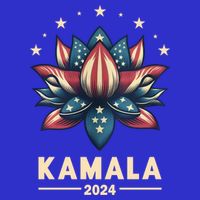 Kamala Harris 2024 Presidential Campaign American Lotus Women's V-Neck T-Shirt