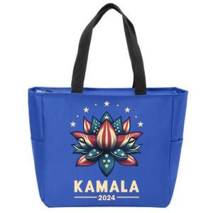 Kamala Harris 2024 Presidential Campaign American Lotus Zip Tote Bag