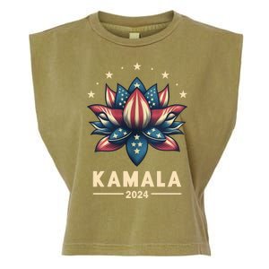 Kamala Harris 2024 Presidential Campaign American Lotus Garment-Dyed Women's Muscle Tee