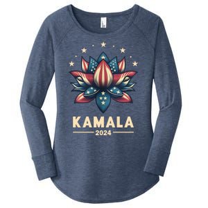 Kamala Harris 2024 Presidential Campaign American Lotus Women's Perfect Tri Tunic Long Sleeve Shirt