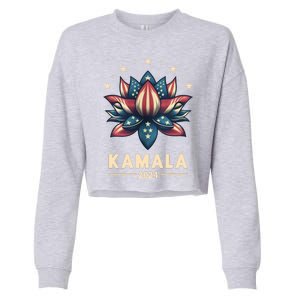 Kamala Harris 2024 Presidential Campaign American Lotus Cropped Pullover Crew