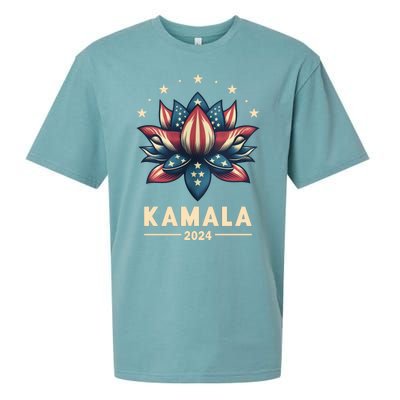 Kamala Harris 2024 Presidential Campaign American Lotus Sueded Cloud Jersey T-Shirt