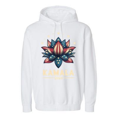 Kamala Harris 2024 Presidential Campaign American Lotus Garment-Dyed Fleece Hoodie