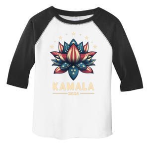 Kamala Harris 2024 Presidential Campaign American Lotus Toddler Fine Jersey T-Shirt