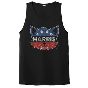 Kamala Harris 2024 Button Cat Face Cat Ladies For Kamala Cute Gift PosiCharge Competitor Tank