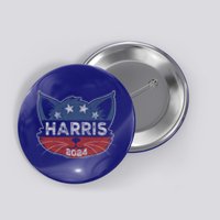 Kamala Harris 2024 Button Cat Face Cat Ladies For Kamala Cute Gift Button