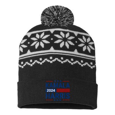 Kamala Harris 2024 Support First Presidente Usa Women USA-Made Snowflake Beanie