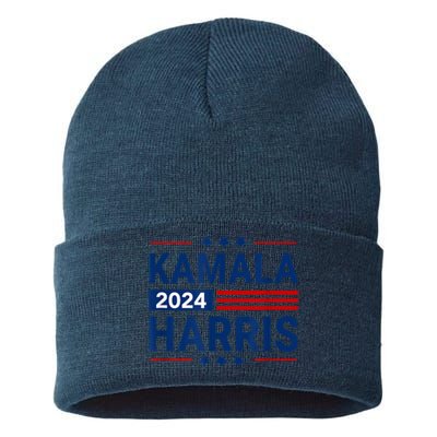 Kamala Harris 2024 Support First Presidente Usa Women Sustainable Knit Beanie