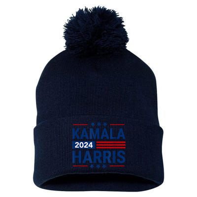 Kamala Harris 2024 Support First Presidente Usa Women Pom Pom 12in Knit Beanie