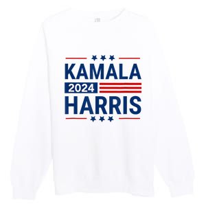 Kamala Harris 2024 Support First Presidente Usa Women Premium Crewneck Sweatshirt