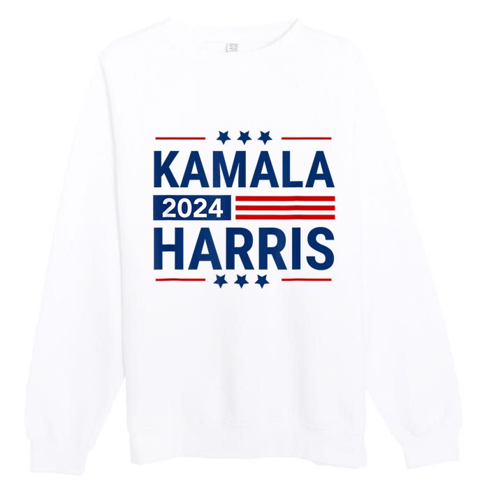 Kamala Harris 2024 Support First Presidente Usa Women Premium Crewneck Sweatshirt