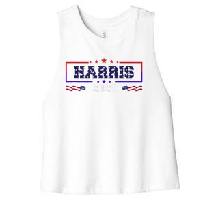 Kamala Harris 2024 Kamala For President Kamala2024 Women's Racerback Cropped Tank