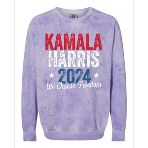 Kamaka Harris 2024 Colorblast Crewneck Sweatshirt