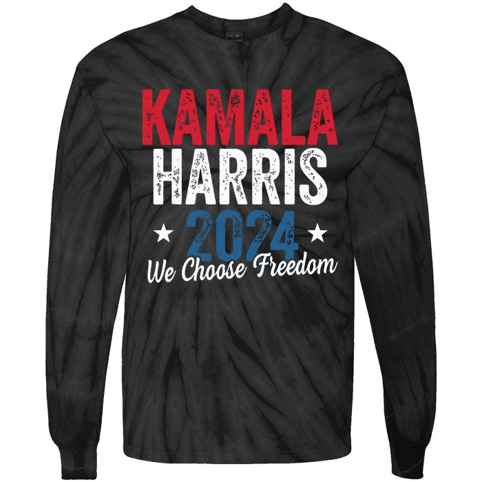 Kamaka Harris 2024 Tie-Dye Long Sleeve Shirt