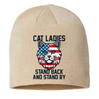 Kamala Harris 2024 Childless Cat Lady Ladies Stand Back By Sustainable Beanie