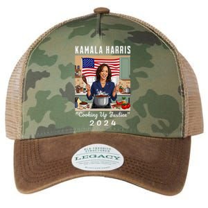 Kamala Harris 2024 Cooking Up Justice Fun Political Legacy Tie Dye Trucker Hat