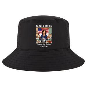 Kamala Harris 2024 Cooking Up Justice Fun Political Cool Comfort Performance Bucket Hat