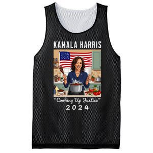 Kamala Harris 2024 Cooking Up Justice Fun Political Mesh Reversible Basketball Jersey Tank