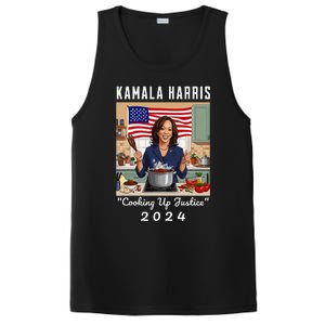 Kamala Harris 2024 Cooking Up Justice Fun Political PosiCharge Competitor Tank