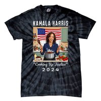 Kamala Harris 2024 Cooking Up Justice Fun Political Tie-Dye T-Shirt