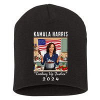 Kamala Harris 2024 Cooking Up Justice Fun Political Short Acrylic Beanie