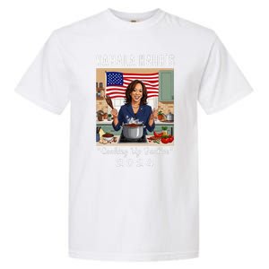 Kamala Harris 2024 Cooking Up Justice Fun Political Garment-Dyed Heavyweight T-Shirt