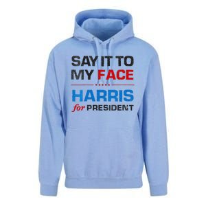 Kamala Harris 2024 Say It To My Face Debate Me Unisex Surf Hoodie