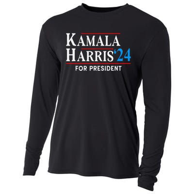 Kamala Harris 2024 For President Election Save Democracy Cooling Performance Long Sleeve Crew